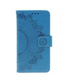 Shop4 - Samsung Galaxy Note 10 Hoesje - Wallet Case Mandala Patroon Blauw