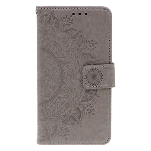 Shop4 - Samsung Galaxy Note 10 Hoesje - Wallet Case Mandala Patroon Grijs