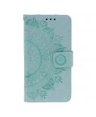 Shop4 - Samsung Galaxy Note 10 Hoesje - Wallet Case Mandala Patroon Mint Groen