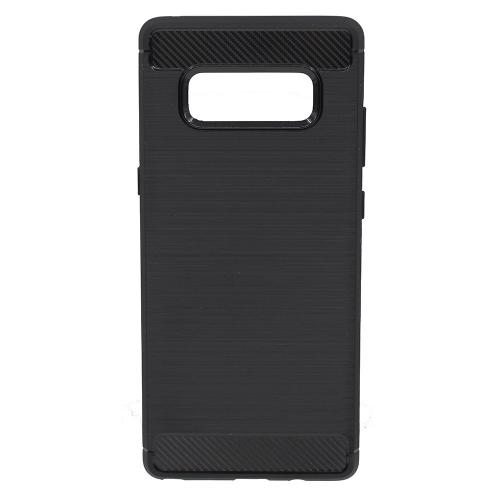 Shop4 - Samsung Galaxy Note 8 Hoesje - Harde Back Case Brushed Carbon Zwart