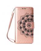 Shop4 - Samsung Galaxy S10 Hoesje - Wallet Case Vintage Mandala Rosé Goud