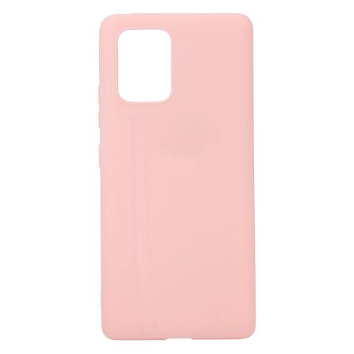 Shop4 - Samsung Galaxy S10 Lite Hoesje - Zachte Back Case Mat Licht Roze