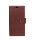 Shop4 - Samsung Galaxy S10e Hoesje - Wallet Case Lychee Bruin