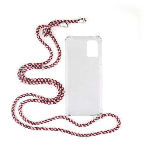 Shop4 - Samsung Galaxy S20 Plus Hoesje - Zachte Back Case met Koord Multi Rood