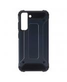 Shop4 - Samsung Galaxy S21 FE Hoesje - Extreme Back Case Donker Blauw