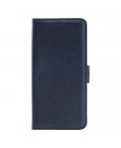 Shop4 - Samsung Galaxy S21 FE Hoesje - Wallet Case Grain Donker Blauw