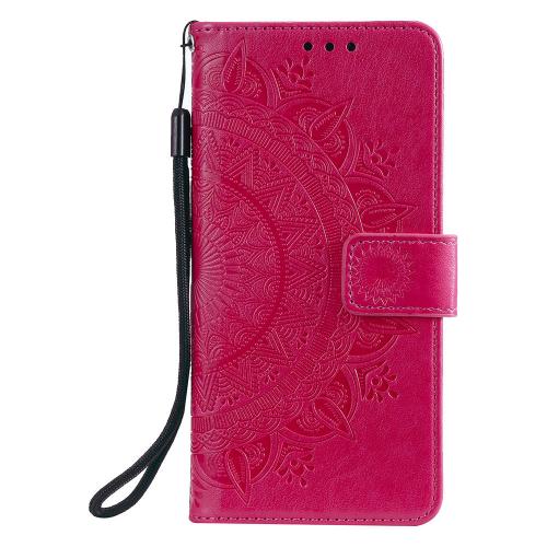 Shop4 - Samsung Galaxy S21 Hoesje - Wallet Case Mandala Patroon Roze