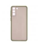 Shop4 - Samsung Galaxy S21 Plus Hoesje - Harde Back Case Transparant Groen