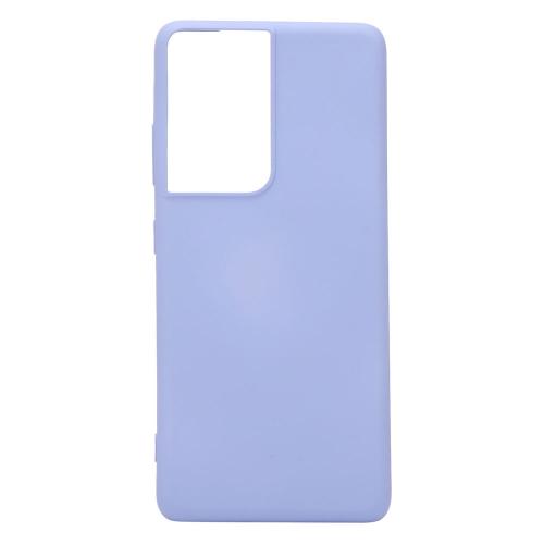 Shop4 - Samsung Galaxy S21 Ultra Hoesje - Zachte Back Case Mat Paars