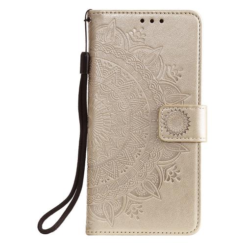 Shop4 - Samsung Galaxy S22 Hoesje - Wallet Case Mandala Patroon Goud