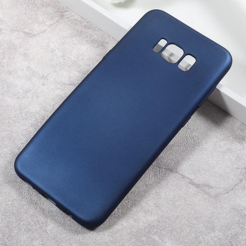 Shop4 - Samsung Galaxy S8 Plus Hoesje - Zachte Back Case Donker Blauw