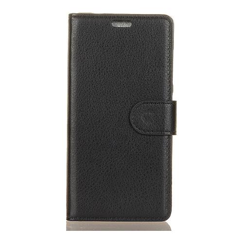 Shop4 - Samsung Galaxy S9 Plus Hoesje - Wallet Case Lychee Zwart