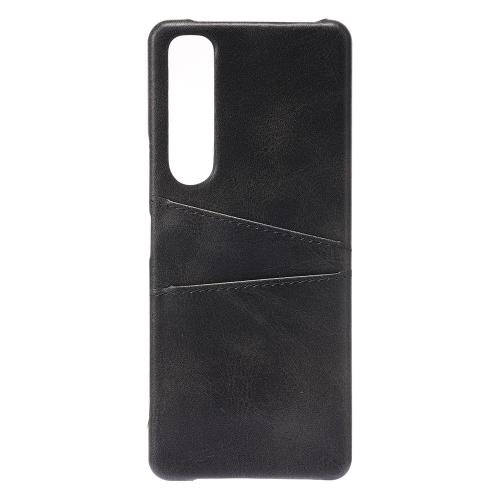 Shop4 - Sony Xperia 1 III Hoesje - Harde Back Case Cabello met Pasjeshouder Zwart
