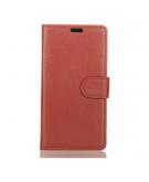 Shop4 - Sony Xperia XA2 Ultra Hoesje - Wallet Case Lychee Bruin