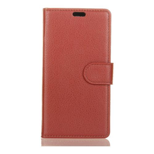Shop4 - Sony Xperia XA2 Ultra Hoesje - Wallet Case Lychee Bruin