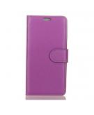 Shop4 - Sony Xperia XA2 Ultra Hoesje - Wallet Case Lychee Paars
