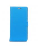 Shop4 - Sony Xperia XZ2 Premium Hoesje - Wallet Case Grain Blauw