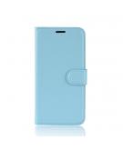 Shop4 - Sony Xperia XZ2 Premium Hoesje - Wallet Case Lychee Blauw