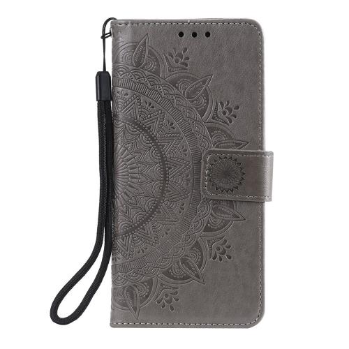 Shop4 - Xiaomi Mi 11 Hoesje - Wallet Case Mandala Patroon Grijs