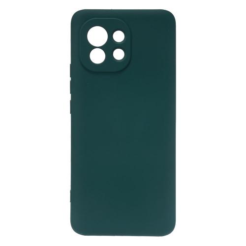 Shop4 - Xiaomi Mi 11 Hoesje - Zachte Back Case Mat Donker Groen