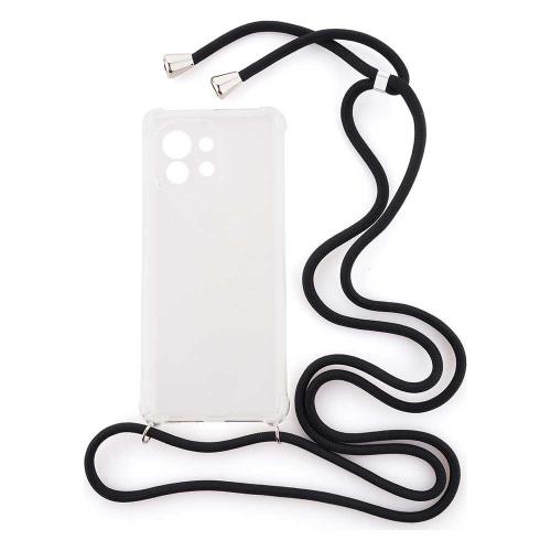 Shop4 - Xiaomi Mi 11 Hoesje - Zachte Back Case met Koord Zwart