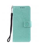 Shop4 - Xiaomi Mi 9T Hoesje - Wallet Case Mandala Patroon Mint Groen