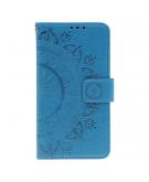 Shop4 - Xiaomi Mi A3 Hoesje - Wallet Case Mandala Patroon Blauw