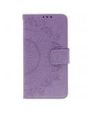 Shop4 - Xiaomi Mi A3 Hoesje - Wallet Case Mandala Patroon Paars