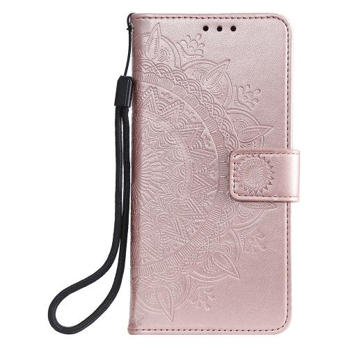 Shop4 - Xiaomi Mi Note 10 Lite Hoesje - Wallet Case Mandala Patroon Rosé Goud