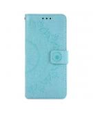 Shop4 - Xiaomi Redmi 9 Hoesje - Wallet Case Mandala Patroon Mint Groen