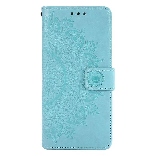 Shop4 - Xiaomi Redmi 9 Hoesje - Wallet Case Mandala Patroon Mint Groen