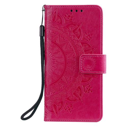 Shop4 - Xiaomi Redmi 9 Hoesje - Wallet Case Mandala Patroon Roze