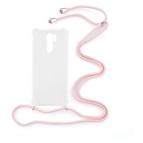 Shop4 - Xiaomi Redmi 9 Hoesje - Zachte Back Case met Koord Rosé Goud