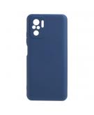 Shop4 - Xiaomi Redmi Note 10 Hoesje - Zachte Back Case Mat Donker Blauw