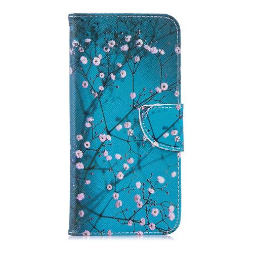 Shop4 - Xiaomi Redmi Note 7 Hoesje - Wallet Case Bloesem Blauw