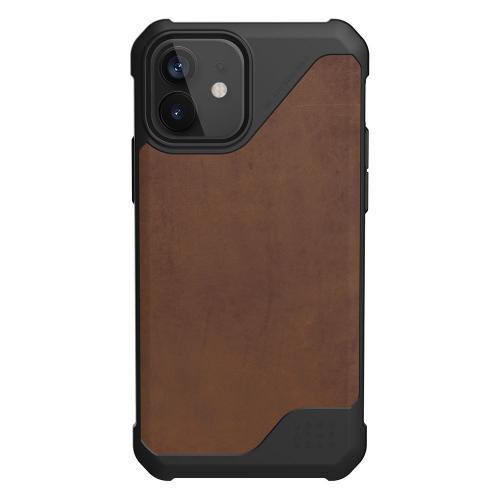 UAG - iPhone 12 Hoesje - Back Case Metropolis LT Leer Bruin