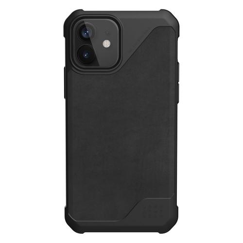 UAG - iPhone 12 Hoesje - Back Case Metropolis LT Leer Zwart