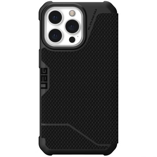 UAG Metropolis Booktype voor de iPhone 13 Pro - Kevlar Black