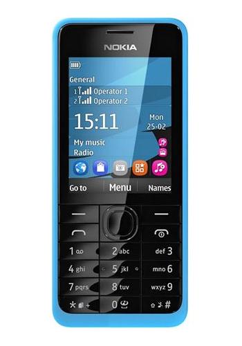 Nokia 301 Dual Sim Cyan